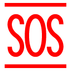 สัญลักษณ์ตัวหนังสือ Sos on AU by KDDI