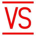 Quadrat mit „VS“ on AU by KDDI