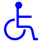 Símbolo de silla de ruedas on AU by KDDI