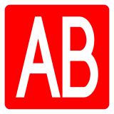 Grupo sanguíneo AB Emoji Docomo