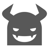 👿 Verärgertes Gesicht mit Hörnern Emoji auf Docomo