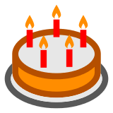 🎂 Gâteau d’anniversaire Émoji sur Docomo