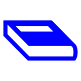 Libro de texto azul Emoji Docomo