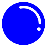 🔵 Círculo azul Emoji en Docomo