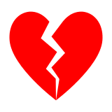 💔 Coração partido Emoji nos Docomo