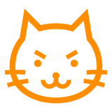 Cara de gato com sorriso maroto Emoji Docomo