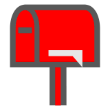 Cassetta della posta chiusa con la bandiera abbassata Emoji Docomo