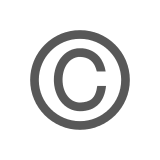 ©️ Símbolo de copyright Emoji nos Docomo