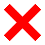 ❌ Marca de cruz Emoji en Docomo