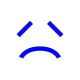 😞 Cara de decepcion Emoji en Docomo