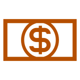 💵 Dollar Banknote Emoji in Docomo
