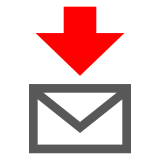 Envelope com seta Emoji Docomo