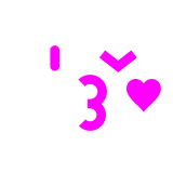 😘 Kuss zuwerfendes Gesicht Emoji auf Docomo