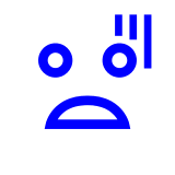 😨 Cara de medo Emoji nos Docomo