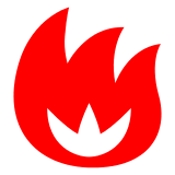 Fire Emoji in Docomo