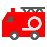 🚒 Camion de bomberos Emoji en Docomo