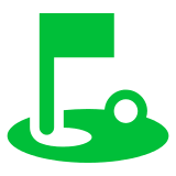 Golfloch mit Fahne Emoji Docomo