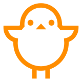 🐥 Front-Facing Baby Chick Emoji in Docomo