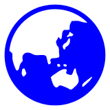 🌏 Globo terrestre con Asia e Australia Emoji su Docomo