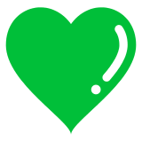 💚 Green Heart Emoji in Docomo