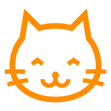 😺 Cara de gato feliz Emoji en Docomo
