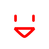 😃 Cara con amplia sonrisa y la boca abierta Emoji en Docomo