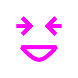 😆 Grinsendes Gesicht mit fest geschlossenen Augen Emoji auf Docomo