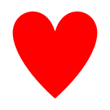 Herz (Kartenfarbe) Emoji Docomo