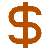 Símbolo del dólar Emoji Docomo