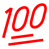 💯 Símbolo de cem pontos Emoji nos Docomo