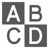 🔠 Símbolo de entrada con letras mayúsculas Emoji en Docomo
