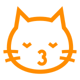 Küssender Katzenkopf Emoji Docomo