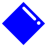 Large Blue Diamond Emoji in Docomo