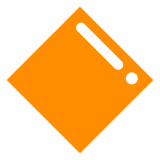 🔶 Rombo grande naranja Emoji en Docomo