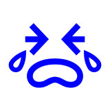 Stark weinendes Gesicht Emoji Docomo
