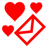 💌 Love Letter Emoji in Docomo