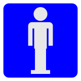 🚹 Simbolo con immagine stilizzata di uomo Emoji su Docomo