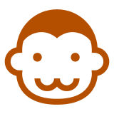 🐵 Muso di scimmia Emoji su Docomo