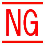 Sigla NG in inglese Emoji Docomo