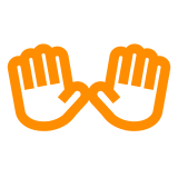 Open Hands Emoji in Docomo