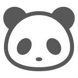 🐼 Cara de oso panda Emoji en Docomo