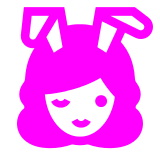 People With Bunny Ears Emoji in Docomo