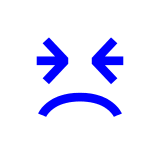 😣 Leidendes Gesicht Emoji auf Docomo