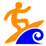 🏄 Person Surfing Emoji in Docomo
