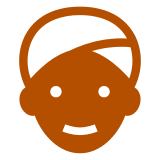 Pessoa com turbante Emoji Docomo