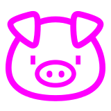 Cara de porco Emoji Docomo