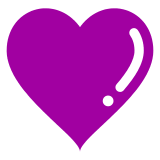Corazón morado Emoji Docomo