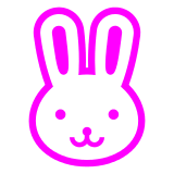 Cara de conejo Emoji Docomo