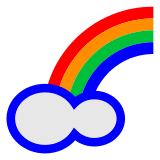 🌈 Rainbow Emoji in Docomo