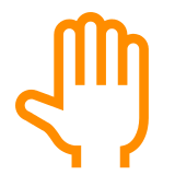 Raised Hand Emoji in Docomo